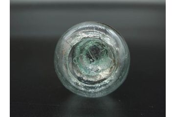 戦前　当時物　瓢箪型　気泡や絶妙なフォルムが味わいのあるニッキ水瓶5個セット(豆ガラス、ちびニッキ水、ガラス容器、駄菓子屋ビン、ペロペロ、レトロガラス、一輪挿し、ひょうたん)(R-077058)