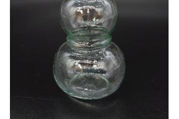 戦前　当時物　瓢箪型　気泡や絶妙なフォルムが味わいのあるニッキ水瓶5個セット(豆ガラス、ちびニッキ水、ガラス容器、駄菓子屋ビン、ペロペロ、レトロガラス、一輪挿し、ひょうたん)(R-077059)