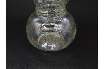戦前　当時物　瓢箪型　気泡や絶妙なフォルムが味わいのあるニッキ水瓶5個セット(豆ガラス、ちびニッキ水、ガラス容器、駄菓子屋ビン、ペロペロ、レトロガラス、一輪挿し、ひょうたん)(R-077059)
