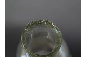 戦前　当時物　瓢箪型　気泡や絶妙なフォルムが味わいのあるニッキ水瓶5個セット(豆ガラス、ちびニッキ水、ガラス容器、駄菓子屋ビン、ペロペロ、レトロガラス、一輪挿し、ひょうたん)(R-077059)