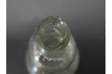 戦前　当時物　瓢箪型　気泡や絶妙なフォルムが味わいのあるニッキ水瓶5個セット(豆ガラス、ちびニッキ水、ガラス容器、駄菓子屋ビン、ペロペロ、レトロガラス、一輪挿し、ひょうたん)(R-077059)