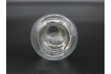 戦前　当時物　瓢箪型　気泡や絶妙なフォルムが味わいのあるニッキ水瓶5個セット(豆ガラス、ちびニッキ水、ガラス容器、駄菓子屋ビン、ペロペロ、レトロガラス、一輪挿し、ひょうたん)(R-077059)