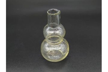 戦前　当時物　瓢箪型　気泡や絶妙なフォルムが味わいのあるニッキ水瓶5個セット(豆ガラス、ちびニッキ水、ガラス容器、駄菓子屋ビン、ペロペロ、レトロガラス、一輪挿し、ひょうたん)(R-077060)