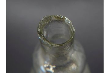 戦前　当時物　瓢箪型　気泡や絶妙なフォルムが味わいのあるニッキ水瓶5個セット(豆ガラス、ちびニッキ水、ガラス容器、駄菓子屋ビン、ペロペロ、レトロガラス、一輪挿し、ひょうたん)(R-077060)