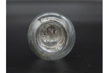 戦前　当時物　瓢箪型　気泡や絶妙なフォルムが味わいのあるニッキ水瓶5個セット(豆ガラス、ちびニッキ水、ガラス容器、駄菓子屋ビン、ペロペロ、レトロガラス、一輪挿し、ひょうたん)(R-077060)