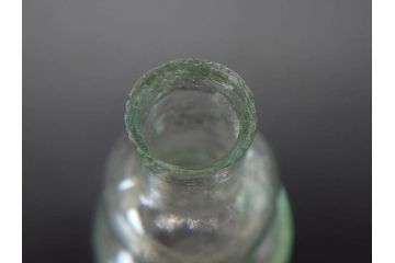 戦前　当時物　瓢箪型　気泡や絶妙なフォルムが味わいのあるニッキ水瓶5個セット(豆ガラス、ちびニッキ水、ガラス容器、駄菓子屋ビン、ペロペロ、レトロガラス、一輪挿し、ひょうたん)(R-077060)