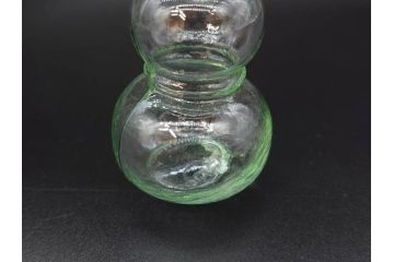 戦前　当時物　瓢箪型　気泡や絶妙なフォルムが味わいのあるニッキ水瓶5個セット(豆ガラス、ちびニッキ水、ガラス容器、駄菓子屋ビン、ペロペロ、レトロガラス、一輪挿し、ひょうたん)(R-077061)