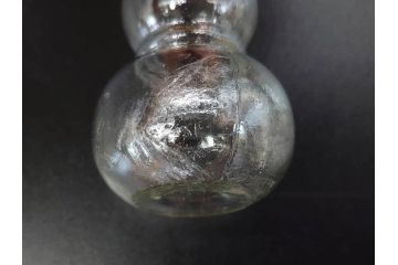 戦前　当時物　瓢箪型　気泡や絶妙なフォルムが味わいのあるニッキ水瓶5個セット(豆ガラス、ちびニッキ水、ガラス容器、駄菓子屋ビン、ペロペロ、レトロガラス、一輪挿し、ひょうたん)(R-077061)