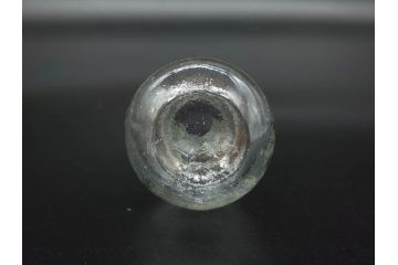 戦前　当時物　瓢箪型　気泡や絶妙なフォルムが味わいのあるニッキ水瓶5個セット(豆ガラス、ちびニッキ水、ガラス容器、駄菓子屋ビン、ペロペロ、レトロガラス、一輪挿し、ひょうたん)(R-077061)