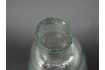 戦前　当時物　瓢箪型　気泡や絶妙なフォルムが味わいのあるニッキ水瓶5個セット(豆ガラス、ちびニッキ水、ガラス容器、駄菓子屋ビン、ペロペロ、レトロガラス、一輪挿し、ひょうたん)(R-077061)