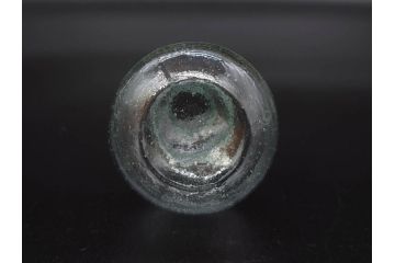 戦前　当時物　瓢箪型　気泡や絶妙なフォルムが味わいのあるニッキ水瓶5個セット(豆ガラス、ちびニッキ水、ガラス容器、駄菓子屋ビン、ペロペロ、レトロガラス、一輪挿し、ひょうたん)(R-077061)