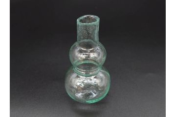 戦前　当時物　瓢箪型　気泡や絶妙なフォルムが味わいのあるニッキ水瓶5個セット(豆ガラス、ちびニッキ水、ガラス容器、駄菓子屋ビン、ペロペロ、レトロガラス、一輪挿し、ひょうたん)(R-077061)