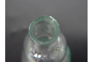 戦前　当時物　瓢箪型　気泡や絶妙なフォルムが味わいのあるニッキ水瓶5個セット(豆ガラス、ちびニッキ水、ガラス容器、駄菓子屋ビン、ペロペロ、レトロガラス、一輪挿し、ひょうたん)(R-077061)