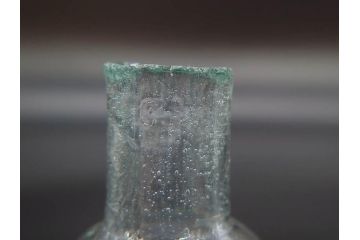 戦前　当時物　瓢箪型　気泡や絶妙なフォルムが味わいのあるニッキ水瓶5個セット(豆ガラス、ちびニッキ水、ガラス容器、駄菓子屋ビン、ペロペロ、レトロガラス、一輪挿し、ひょうたん)(R-077061)