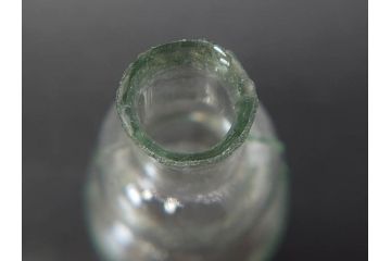 戦前　当時物　瓢箪型　気泡や絶妙なフォルムが味わいのあるニッキ水瓶5個セット(豆ガラス、ちびニッキ水、ガラス容器、駄菓子屋ビン、ペロペロ、レトロガラス、一輪挿し、ひょうたん)(R-077062)