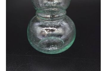 戦前　当時物　瓢箪型　気泡や絶妙なフォルムが味わいのあるニッキ水瓶5個セット(豆ガラス、ちびニッキ水、ガラス容器、駄菓子屋ビン、ペロペロ、レトロガラス、一輪挿し、ひょうたん)(R-077062)