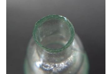 戦前　当時物　瓢箪型　気泡や絶妙なフォルムが味わいのあるニッキ水瓶5個セット(豆ガラス、ちびニッキ水、ガラス容器、駄菓子屋ビン、ペロペロ、レトロガラス、一輪挿し、ひょうたん)(R-077062)