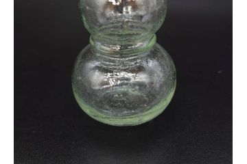 戦前　当時物　瓢箪型　気泡や絶妙なフォルムが味わいのあるニッキ水瓶5個セット(豆ガラス、ちびニッキ水、ガラス容器、駄菓子屋ビン、ペロペロ、レトロガラス、一輪挿し、ひょうたん)(R-077063)