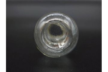 戦前　当時物　瓢箪型　気泡や絶妙なフォルムが味わいのあるニッキ水瓶5個セット(豆ガラス、ちびニッキ水、ガラス容器、駄菓子屋ビン、ペロペロ、レトロガラス、一輪挿し、ひょうたん)(R-077064)