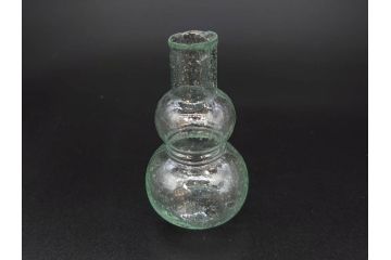 戦前　当時物　瓢箪型　気泡や絶妙なフォルムが味わいのあるニッキ水瓶5個セット(豆ガラス、ちびニッキ水、ガラス容器、駄菓子屋ビン、ペロペロ、レトロガラス、一輪挿し、ひょうたん)(R-077064)