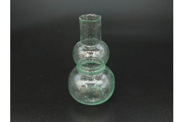 戦前　当時物　瓢箪型　気泡や絶妙なフォルムが味わいのあるニッキ水瓶5個セット(豆ガラス、ちびニッキ水、ガラス容器、駄菓子屋ビン、ペロペロ、レトロガラス、一輪挿し、ひょうたん)(R-077064)