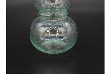 戦前　当時物　瓢箪型　気泡や絶妙なフォルムが味わいのあるニッキ水瓶5個セット(豆ガラス、ちびニッキ水、ガラス容器、駄菓子屋ビン、ペロペロ、レトロガラス、一輪挿し、ひょうたん)(R-077064)