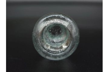 戦前　当時物　瓢箪型　気泡や絶妙なフォルムが味わいのあるニッキ水瓶5個セット(豆ガラス、ちびニッキ水、ガラス容器、駄菓子屋ビン、ペロペロ、レトロガラス、一輪挿し、ひょうたん)(R-077065)