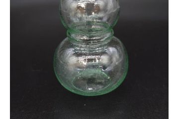 戦前　当時物　瓢箪型　気泡や絶妙なフォルムが味わいのあるニッキ水瓶5個セット(豆ガラス、ちびニッキ水、ガラス容器、駄菓子屋ビン、ペロペロ、レトロガラス、一輪挿し、ひょうたん)(R-077065)