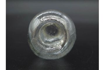 戦前　当時物　瓢箪型　気泡や絶妙なフォルムが味わいのあるニッキ水瓶5個セット(豆ガラス、ちびニッキ水、ガラス容器、駄菓子屋ビン、ペロペロ、レトロガラス、一輪挿し、ひょうたん)(R-077066)
