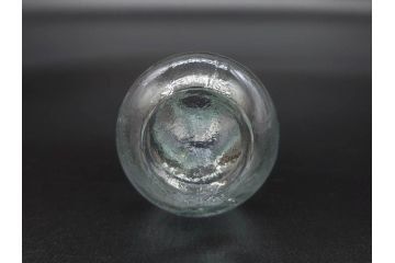 戦前　当時物　瓢箪型　気泡や絶妙なフォルムが味わいのあるニッキ水瓶5個セット(豆ガラス、ちびニッキ水、ガラス容器、駄菓子屋ビン、ペロペロ、レトロガラス、一輪挿し、ひょうたん)(R-077066)