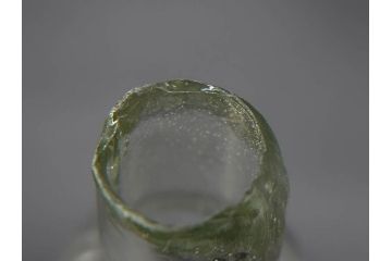 戦前　当時物　瓢箪型　気泡や絶妙なフォルムが味わいのあるニッキ水瓶5個セット(豆ガラス、ちびニッキ水、ガラス容器、駄菓子屋ビン、ペロペロ、レトロガラス、一輪挿し、ひょうたん)(R-077066)