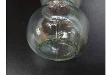 戦前　当時物　瓢箪型　気泡や絶妙なフォルムが味わいのあるニッキ水瓶5個セット(豆ガラス、ちびニッキ水、ガラス容器、駄菓子屋ビン、ペロペロ、レトロガラス、一輪挿し、ひょうたん)(R-077066)