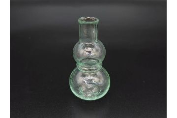 戦前　当時物　瓢箪型　可愛らしいフォルムのニッキ水瓶5個セット(桜3つ、花、豆ガラス、ちびニッキ水、ガラス容器、駄菓子屋ビン、ペロペロ、レトロガラス、一輪挿し、ひょうたん)(R-077067)