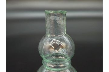 戦前　当時物　瓢箪型　可愛らしいフォルムのニッキ水瓶5個セット(桜3つ、花、豆ガラス、ちびニッキ水、ガラス容器、駄菓子屋ビン、ペロペロ、レトロガラス、一輪挿し、ひょうたん)(R-077067)