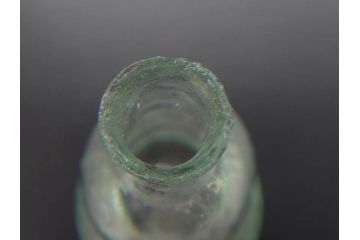 戦前　当時物　瓢箪型　可愛らしいフォルムのニッキ水瓶5個セット(桜3つ、花、豆ガラス、ちびニッキ水、ガラス容器、駄菓子屋ビン、ペロペロ、レトロガラス、一輪挿し、ひょうたん)(R-077067)
