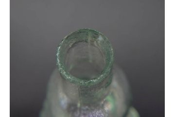 戦前　当時物　瓢箪型　可愛らしいフォルムのニッキ水瓶5個セット(桜3つ、花、豆ガラス、ちびニッキ水、ガラス容器、駄菓子屋ビン、ペロペロ、レトロガラス、一輪挿し、ひょうたん)(R-077067)