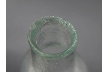 戦前　当時物　瓢箪型　可愛らしいフォルムのニッキ水瓶5個セット(桜3つ、花、豆ガラス、ちびニッキ水、ガラス容器、駄菓子屋ビン、ペロペロ、レトロガラス、一輪挿し、ひょうたん)(R-077067)