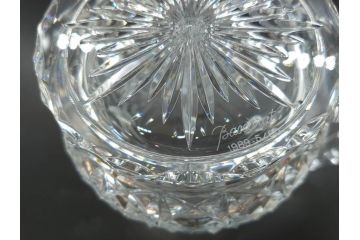 フランス　Baccarat　バカラ　特別限定　希少　1989-5/80　きらめく上品なカットが美しいビアマグ(フルレッドクリスタルガラス、ジョッキ、グラス、ケース付き、証明書付き)(R-077068)