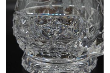 フランス　Baccarat　バカラ　特別限定　希少　1989-6/80　きらめく上品なカットが美しいビアマグ(フルレッドクリスタルガラス、ジョッキ、グラス、ケース付き、証明書付き)(R-077069)