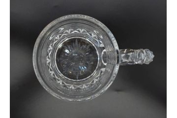 フランス　Baccarat　バカラ　特別限定　希少　1989-6/80　きらめく上品なカットが美しいビアマグ(フルレッドクリスタルガラス、ジョッキ、グラス、ケース付き、証明書付き)(R-077069)