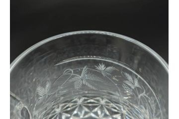 フランス　Baccarat　バカラ　特別限定　希少　1989-6/80　きらめく上品なカットが美しいビアマグ(フルレッドクリスタルガラス、ジョッキ、グラス、ケース付き、証明書付き)(R-077069)