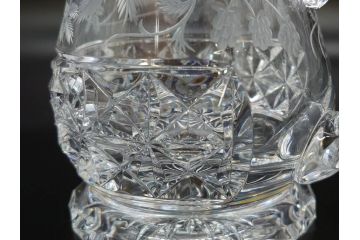 フランス　Baccarat　バカラ　特別限定　希少　1989-7/80　きらめく上品なカットが美しいビアマグ(フルレッドクリスタルガラス、ジョッキ、グラス、ケース付き、証明書付き)(R-077070)