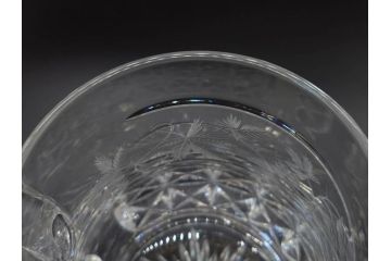 フランス　Baccarat　バカラ　特別限定　希少　1989-7/80　きらめく上品なカットが美しいビアマグ(フルレッドクリスタルガラス、ジョッキ、グラス、ケース付き、証明書付き)(R-077070)