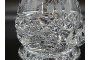 フランス　Baccarat　バカラ　特別限定　希少　1989-8/80　きらめく上品なカットが美しいビアマグ(フルレッドクリスタルガラス、ジョッキ、グラス、ケース付き、証明書なし)(R-077071)