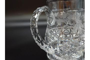 フランス　Baccarat　バカラ　特別限定　希少　1989-8/80　きらめく上品なカットが美しいビアマグ(フルレッドクリスタルガラス、ジョッキ、グラス、ケース付き、証明書なし)(R-077071)
