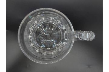 フランス　Baccarat　バカラ　特別限定　希少　1989-8/80　きらめく上品なカットが美しいビアマグ(フルレッドクリスタルガラス、ジョッキ、グラス、ケース付き、証明書なし)(R-077071)