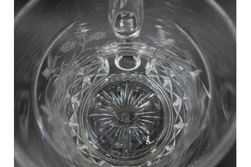 フランス　Baccarat　バカラ　特別限定　希少　1989-8/80　きらめく上品なカットが美しいビアマグ(フルレッドクリスタルガラス、ジョッキ、グラス、ケース付き、証明書なし)(R-077071)