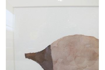 真作　柚木沙弥郎　「デコイ」　サイン入り　5号　リトグラフ(版画、絵画、額装、鴨、共シール)(R-077072)