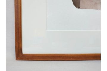 真作　柚木沙弥郎　「デコイ」　サイン入り　5号　リトグラフ(版画、絵画、額装、鴨、共シール)(R-077072)