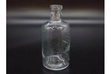 大正〜昭和初期　様々な用途に使える小瓶5個セット(気泡、ガラスビン、硝子、ボトル、薬瓶、花瓶、花入れ、花器)(R-077073)